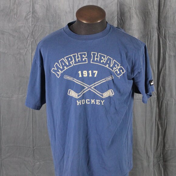 Toronto Maple Leafs Shirt (VTG) - Cross Stick Graphic by Puma - Men's Large - Picture 3 of 8